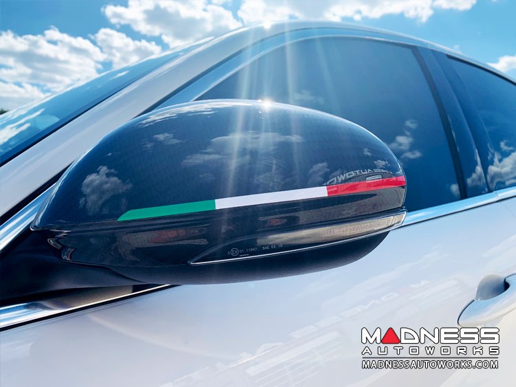 Alfa Romeo Giulia Mirror Covers - Carbon Fiber - GTA Style